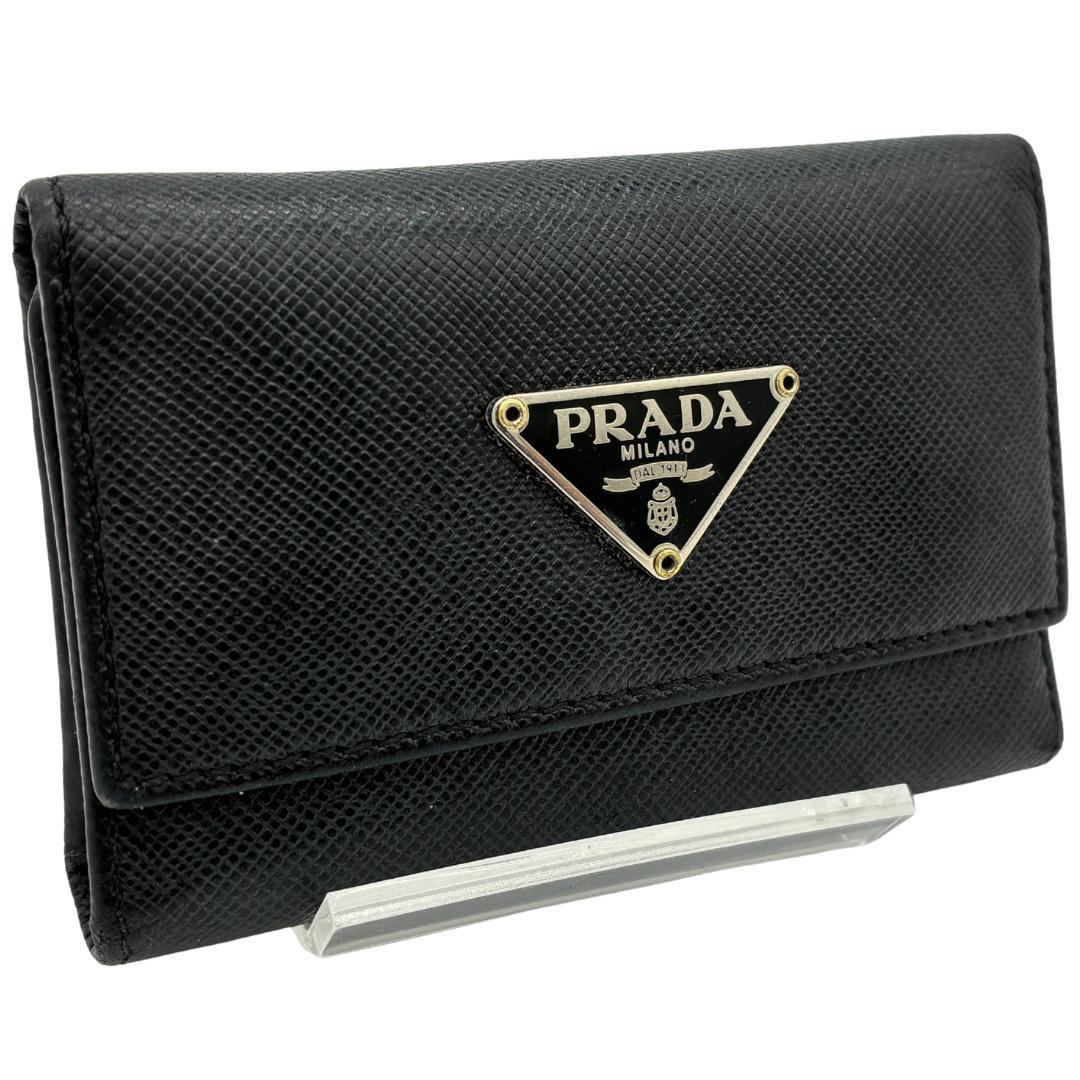 PRADA プラダ キーケース ブラック サフィアーノ