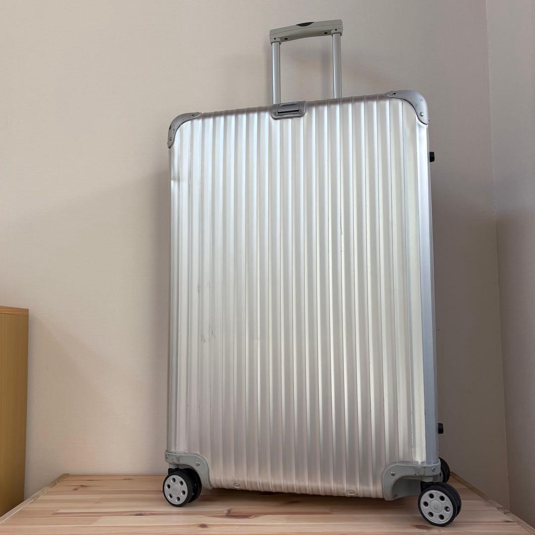 青ロゴ・美品 RIMOWA TOPAS 104L キャリーケース　大容量　アルミ