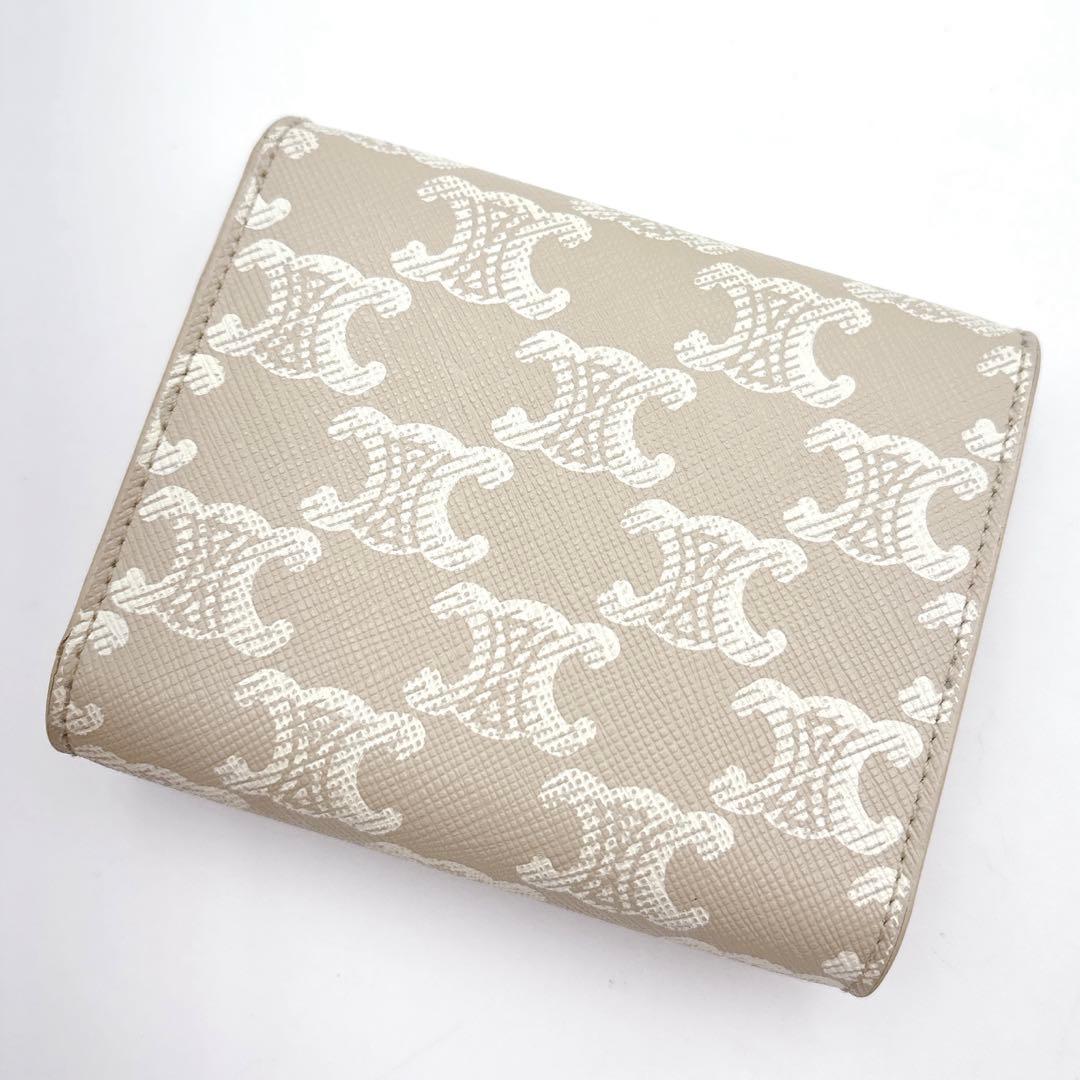 極美品　CELINE セリーヌ トリオンフ スモールフォレット　三つ折り財布