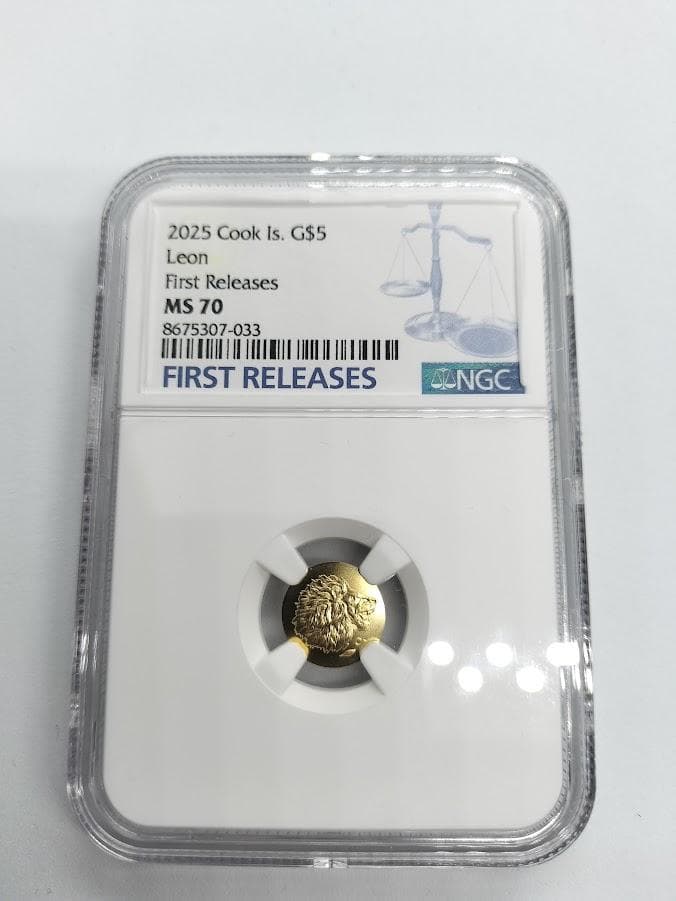 NGC MS70 FR 2025 クック諸島レオンティーニ 金貨 世界250枚