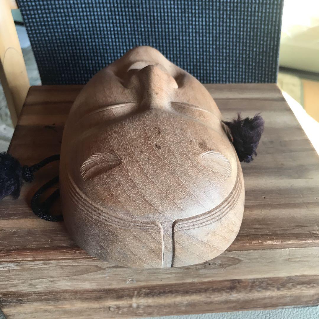 値下げ　木彫　能面　共箱　作者　象堂
