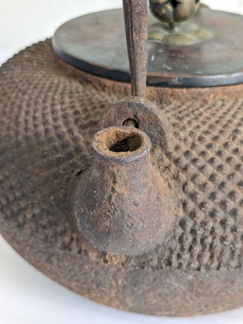 龍文堂 あられ 鉄瓶 ヴィンテージ