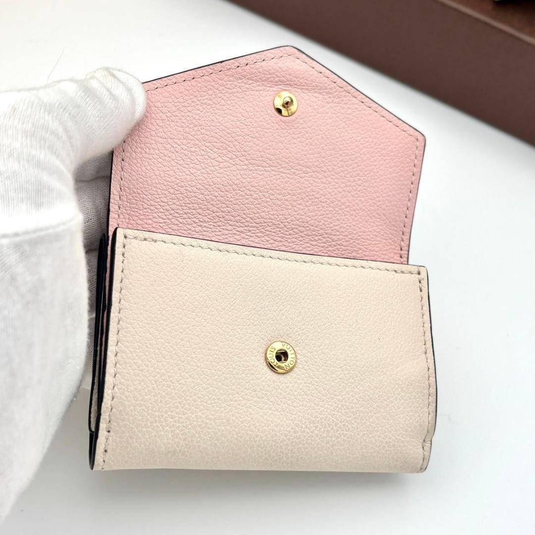 ルイヴィトン ポルトフォイユ ロックミニ コンパクト 財布 三つ折り ピンク 黒