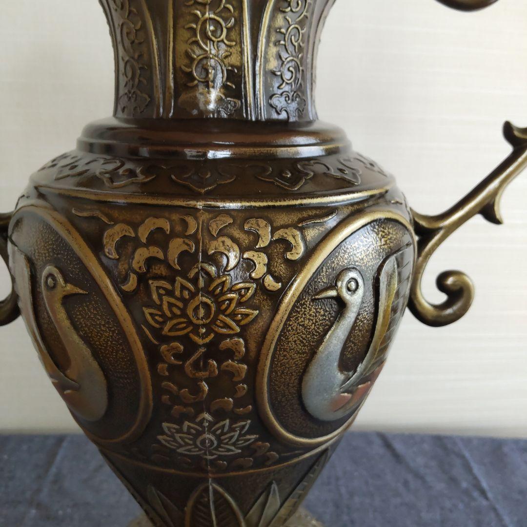 村田宏 伝統工芸品 花瓶 壺 置物 美術鋳物 骨董品