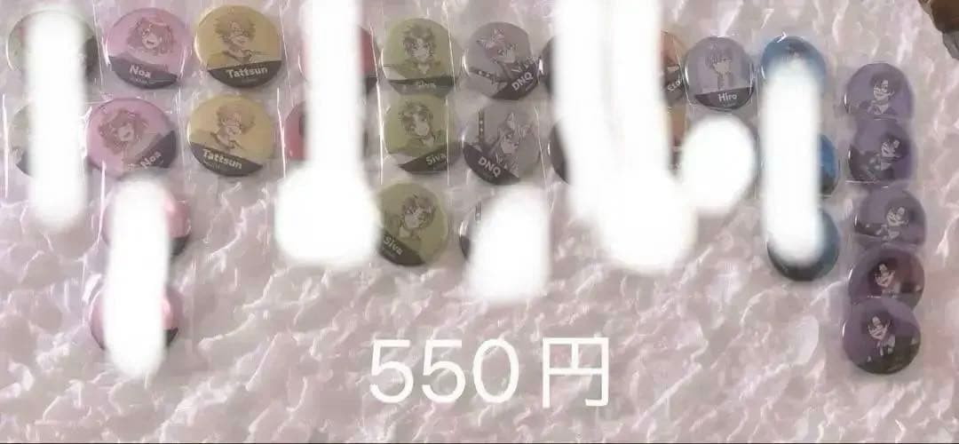 カラフルピーチ缶バッジです