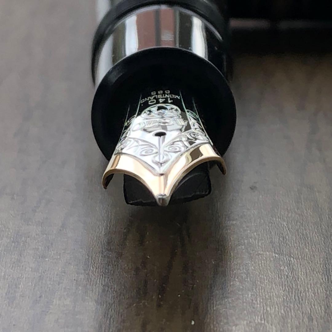 【希少・調整済み】モンブラン 149 14C 中白 二段エボナイト芯 万年筆