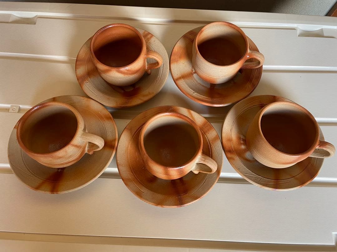 (ちゃそ断捨離さん専用)備前焼コーヒーカップ5客セット(山口正倫作)