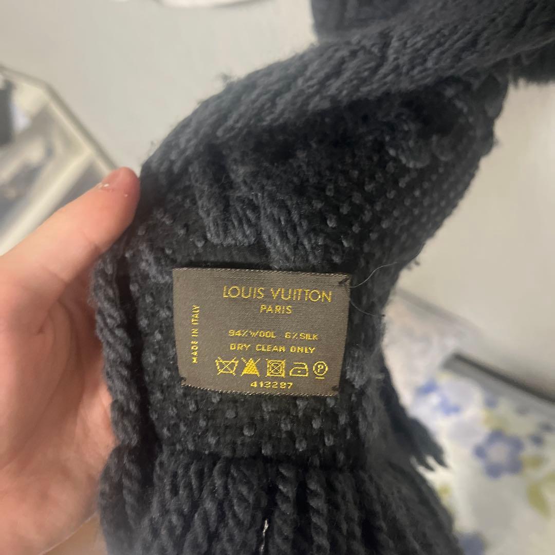 LOUIS VUITTON ロゴマフラー ダークグレー