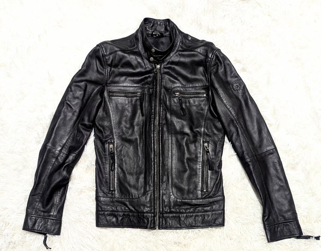 ✨美品✨RIDEZ✨ ブラック レザー シングルライダース　M