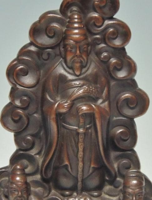 出羽三山像 置物 古備前 骨董品 備前焼 レア古備前・レア備前焼