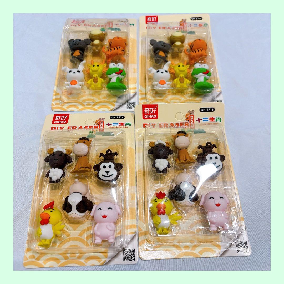 ☆鉛筆消しゴム パズル 消しゴム 取り外し可能 DIY消しゴム かわいい