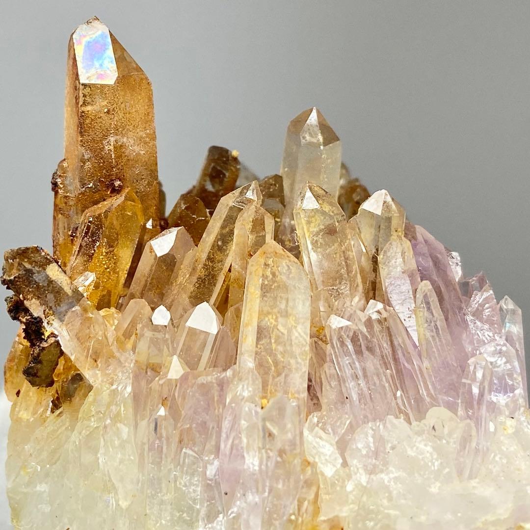 バイカラーアメシスト　リモナイト　鉱物標本　原石　天然石　ストーン　アメジスト