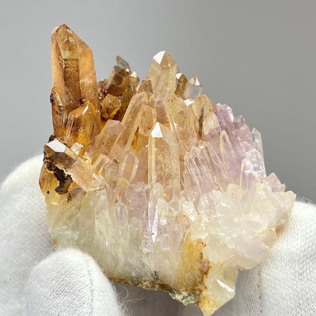 バイカラーアメシスト　リモナイト　鉱物標本　原石　天然石　ストーン　アメジスト