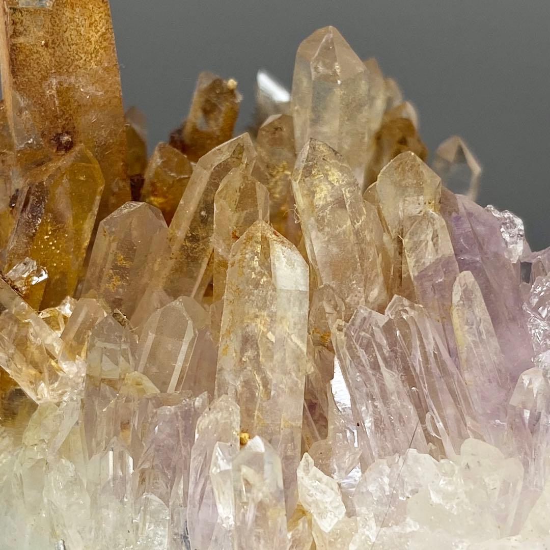 バイカラーアメシスト　リモナイト　鉱物標本　原石　天然石　ストーン　アメジスト