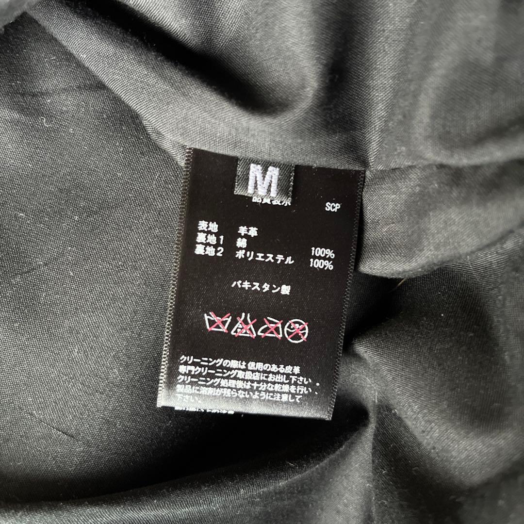 liugoo leathers バーガンディ シングルライダースジャケット　ラム