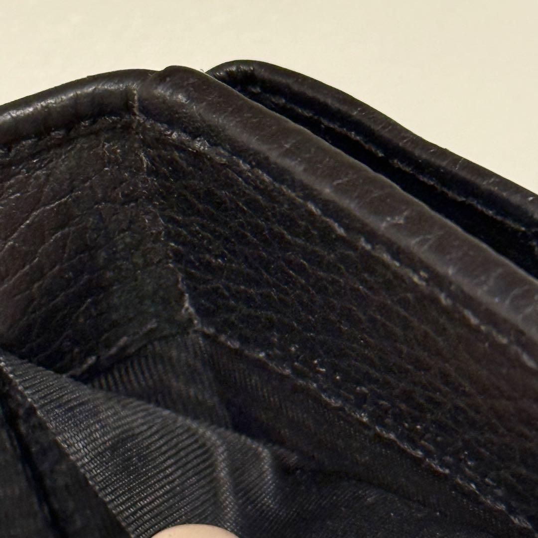 GUCCI グッチ GGマーモント コンパクト 三つ折り財布 ミニ財布 黒