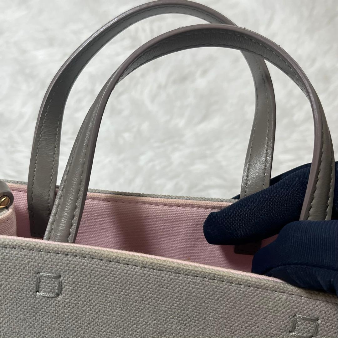 極美品 GIVENCHY ミニトートバッグ ショルダーバッグ グレー×ピンク
