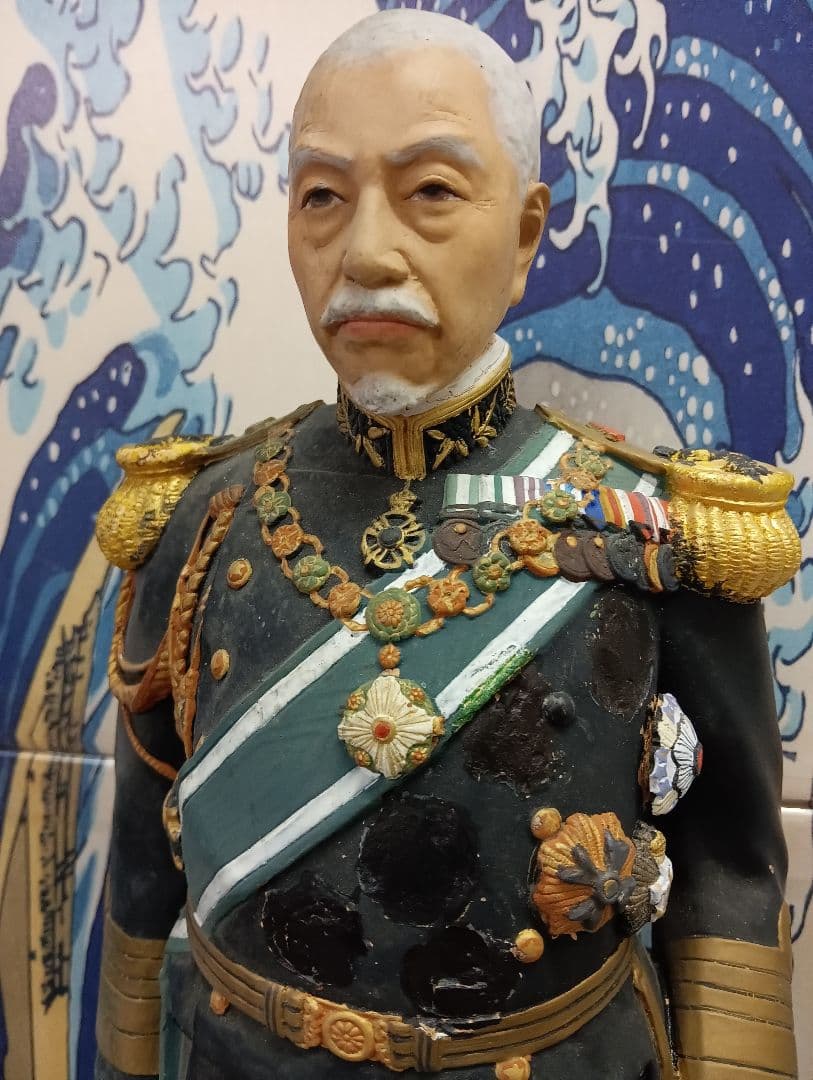 戦前稀少レア大日本帝国海軍東郷平八郎元帥大正〜昭和戦前頃４６センチ陶器人形当時物