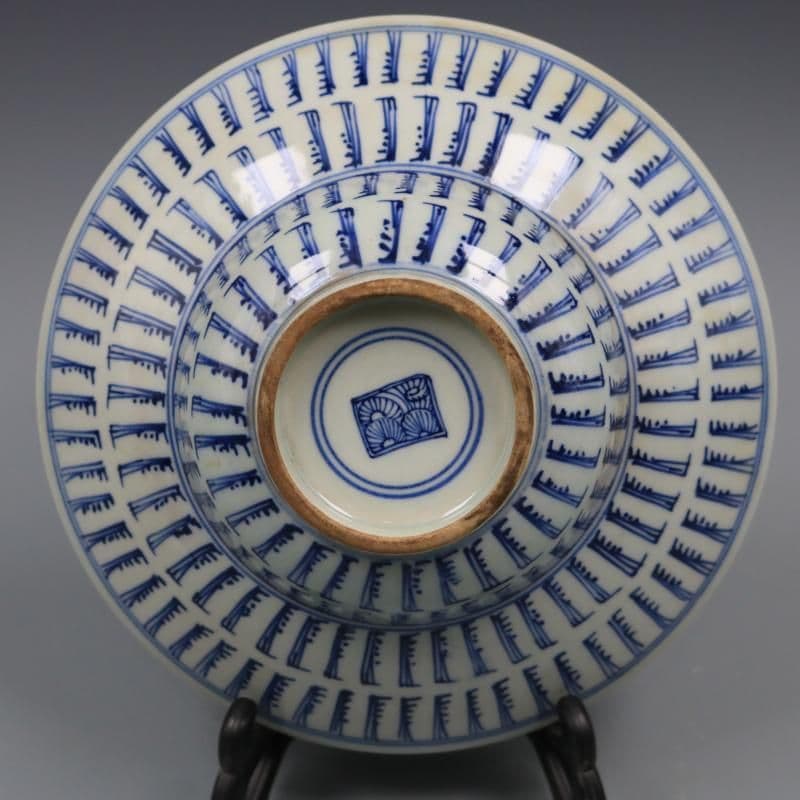 末青花万寿無彊官帽碗  景徳鎮 陶磁器 装飾品 工芸品  美術品 置物