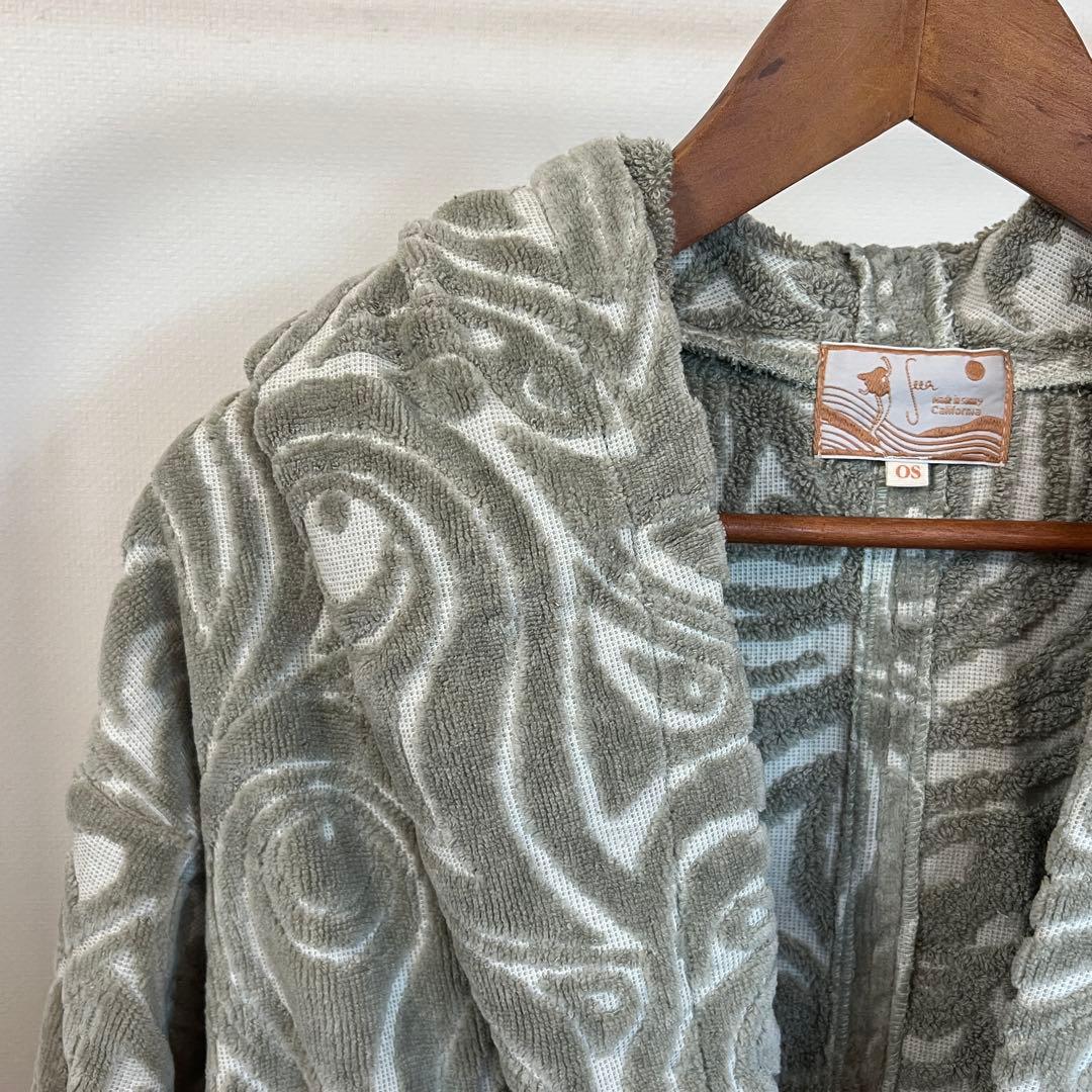 新品未使用　SEEA シーア　タオルガウン　ポンチョ　ライトグレー