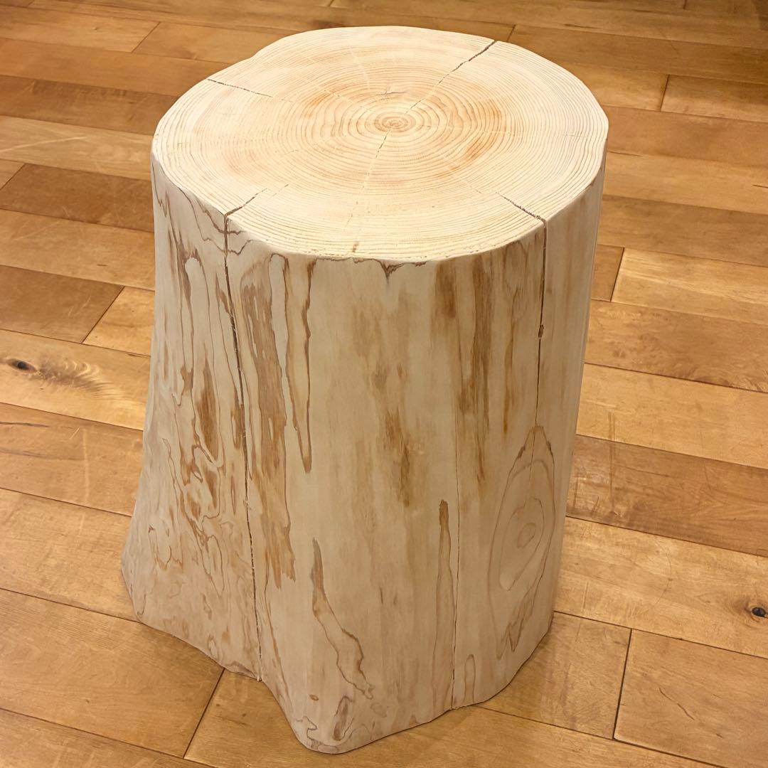 檜　丸太　椅子　スツール　No.1344