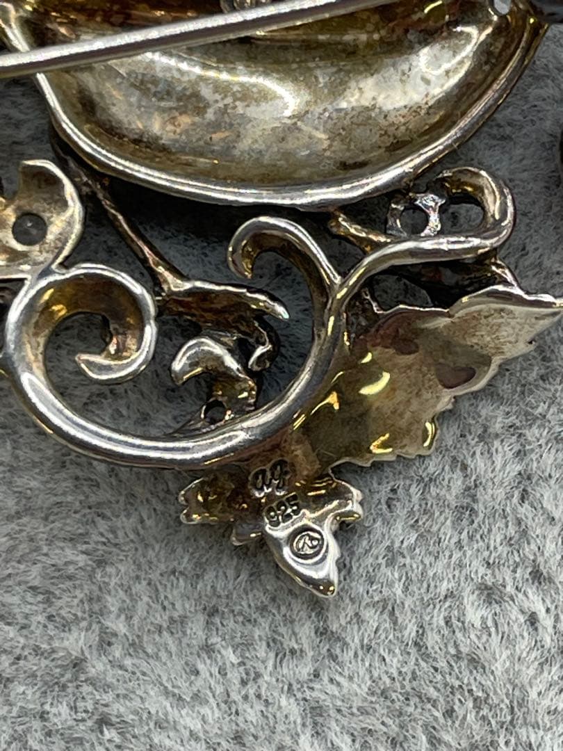 ウィリアム・モリス いちご泥棒 ブローチ　ペンダントヘッド　碌山　チャーム