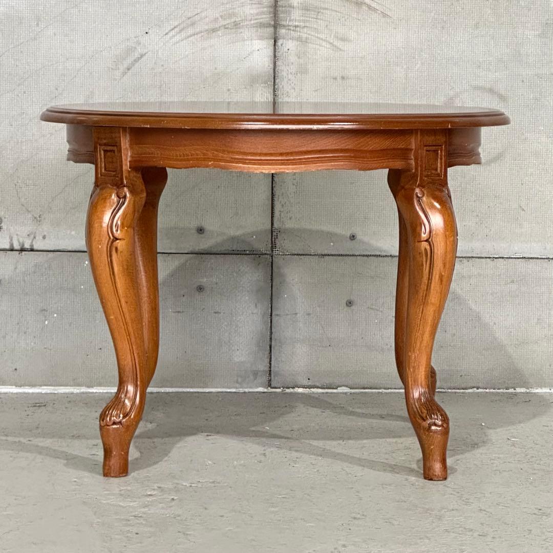 ✦90s✦ 象嵌 ラウンドテーブル 60cm 猫脚 ヨーロピアン クラシック