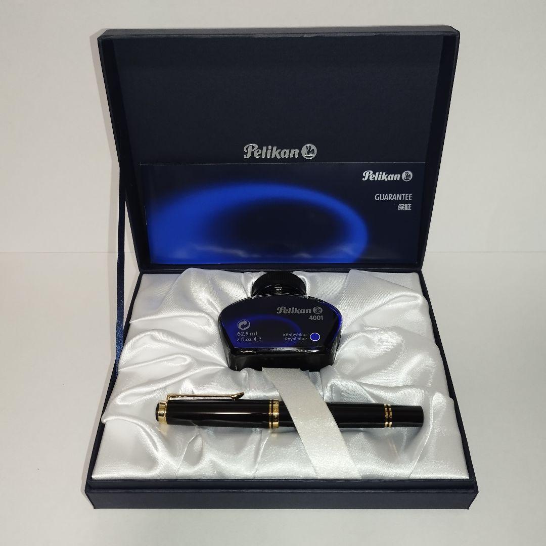 【美品】Pelikan『スーベレーン M600 万年筆 ペン先F』黒×金