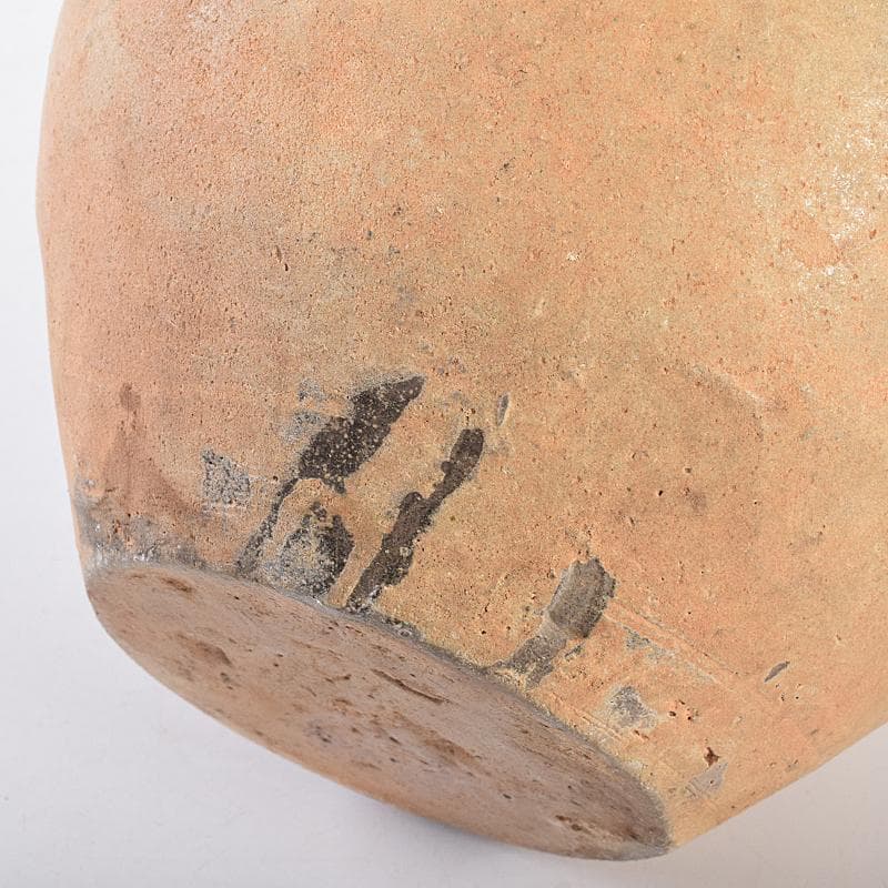 朝鮮美術　李朝　高麗青磁　鉄絵　草文　碗口瓶　時代箱付　M　R7852B