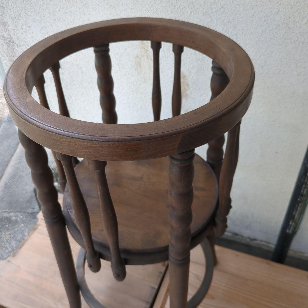 アンティーク 脚付き火鉢 木製 モダン 立火鉢 立 火鉢台 飾り台 花台