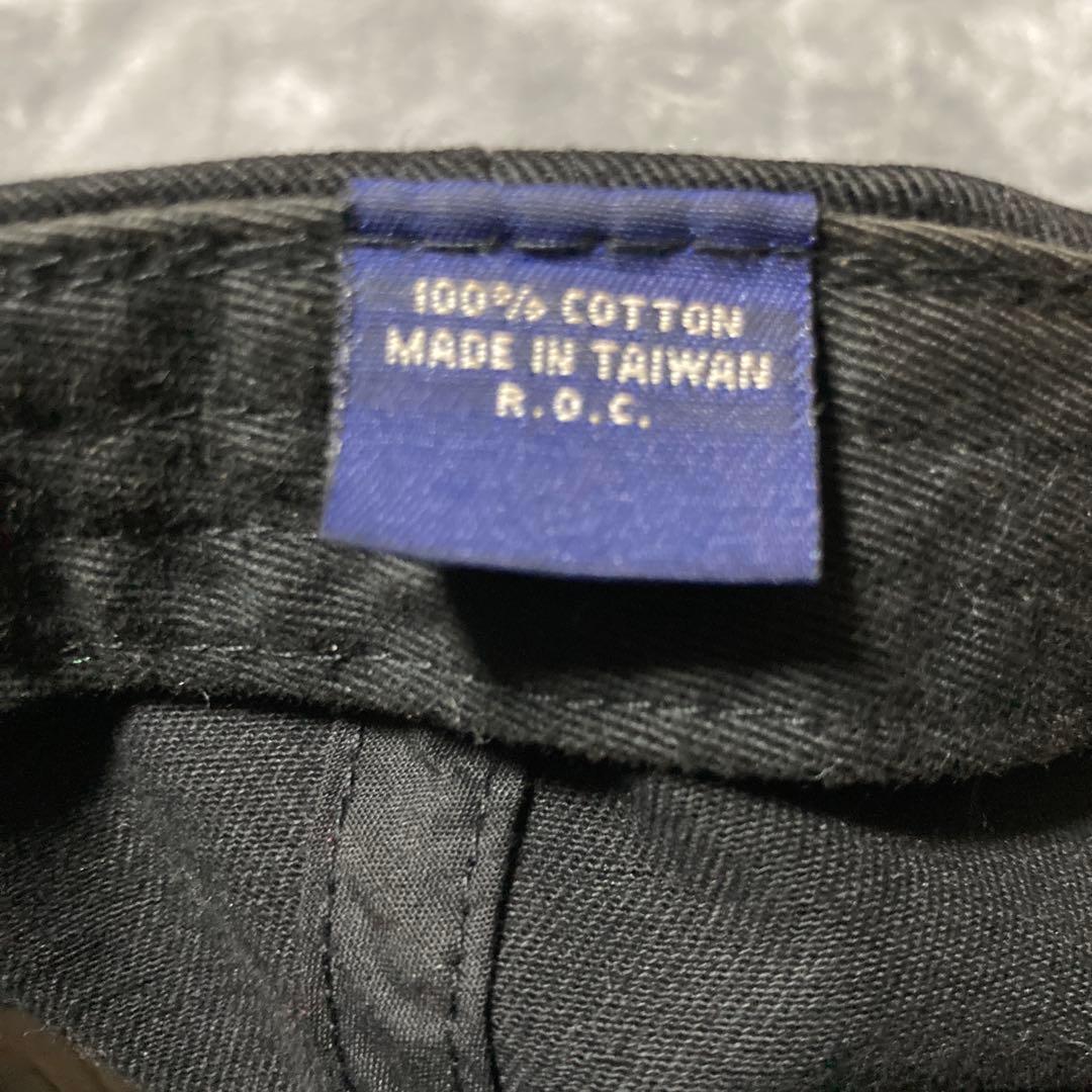 90s STUSSY 刺繍 キャップ 紺タグ ブラック オールドステューシー