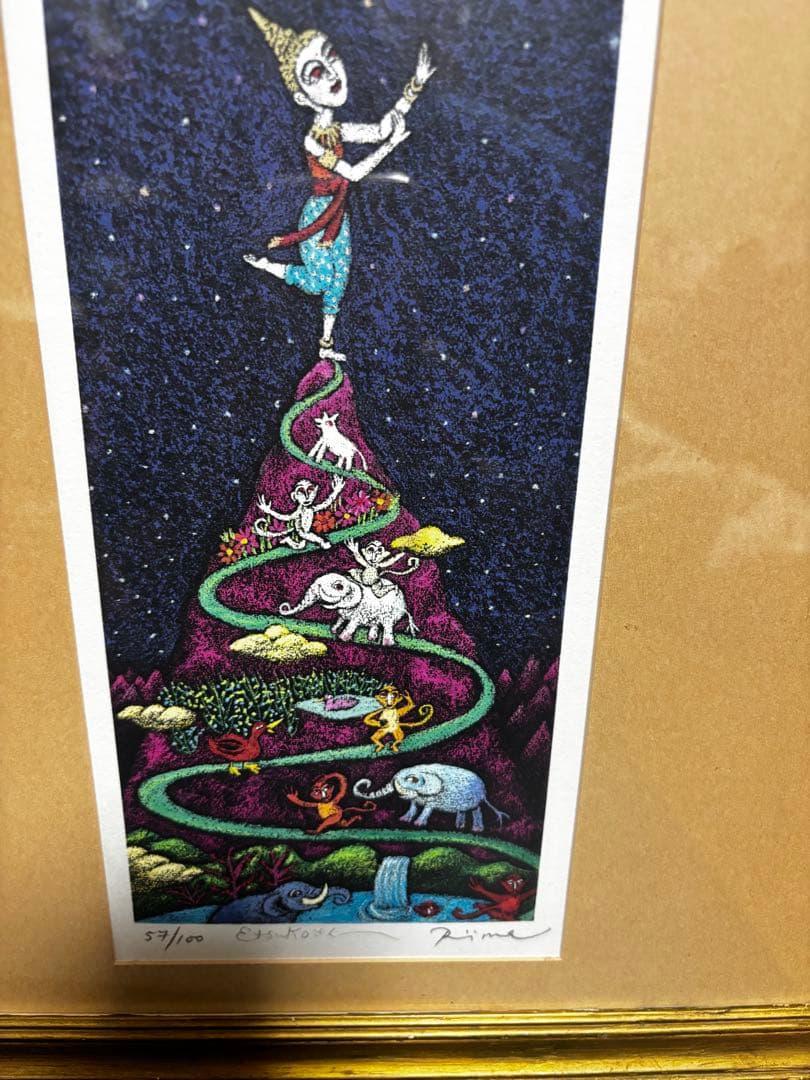 道 (Path) シルクスクリーン作品　藤田理麻　rima fujita