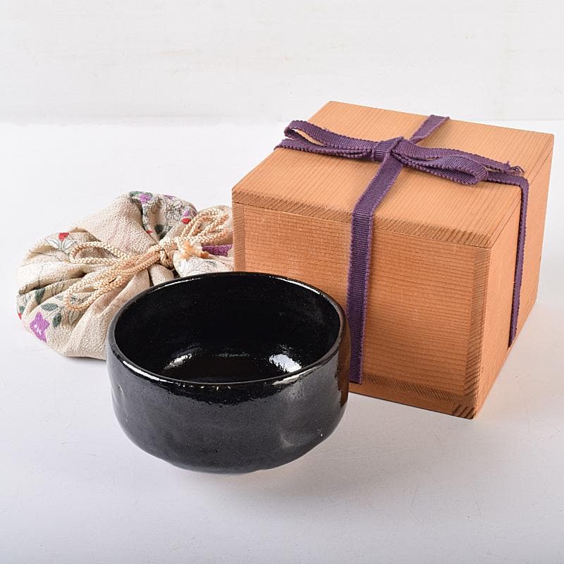 Gojyo　四代楽吉左衛門一入造黒楽茶碗十代楽吉左衛門識箱　M　R8063