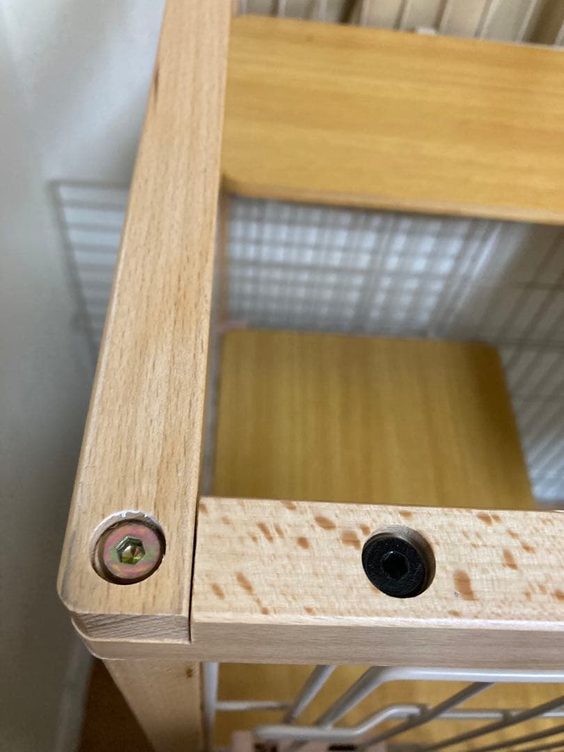 キャットケージ 二段構造 ナチュラルウッド