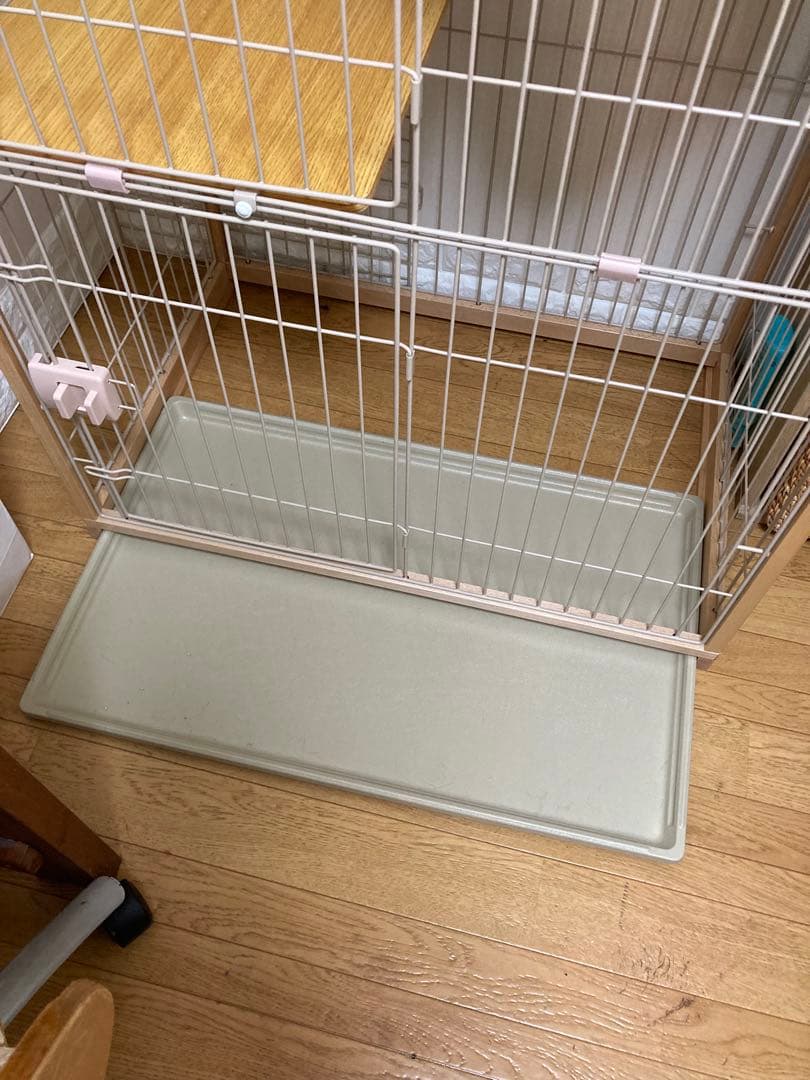 キャットケージ 二段構造 ナチュラルウッド