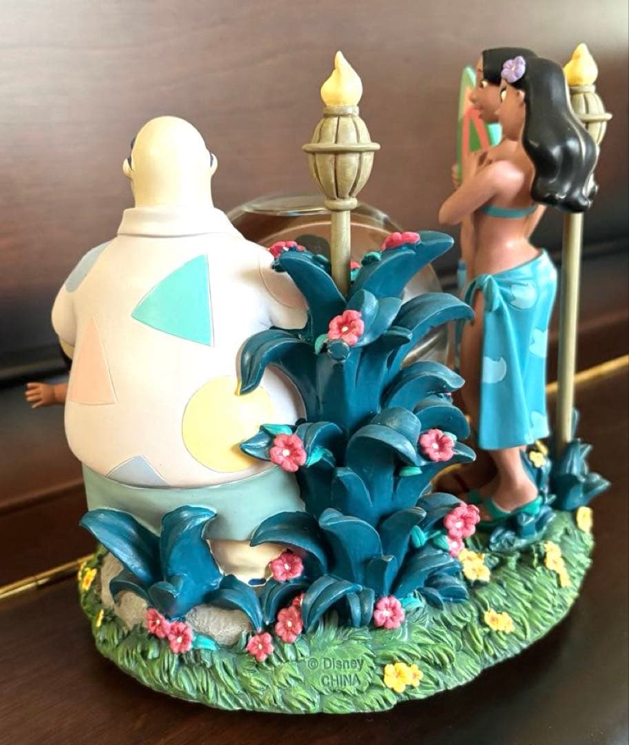 リロ&スティッチElvisPartyオルゴール付豪華スノーグローブUSディズニー