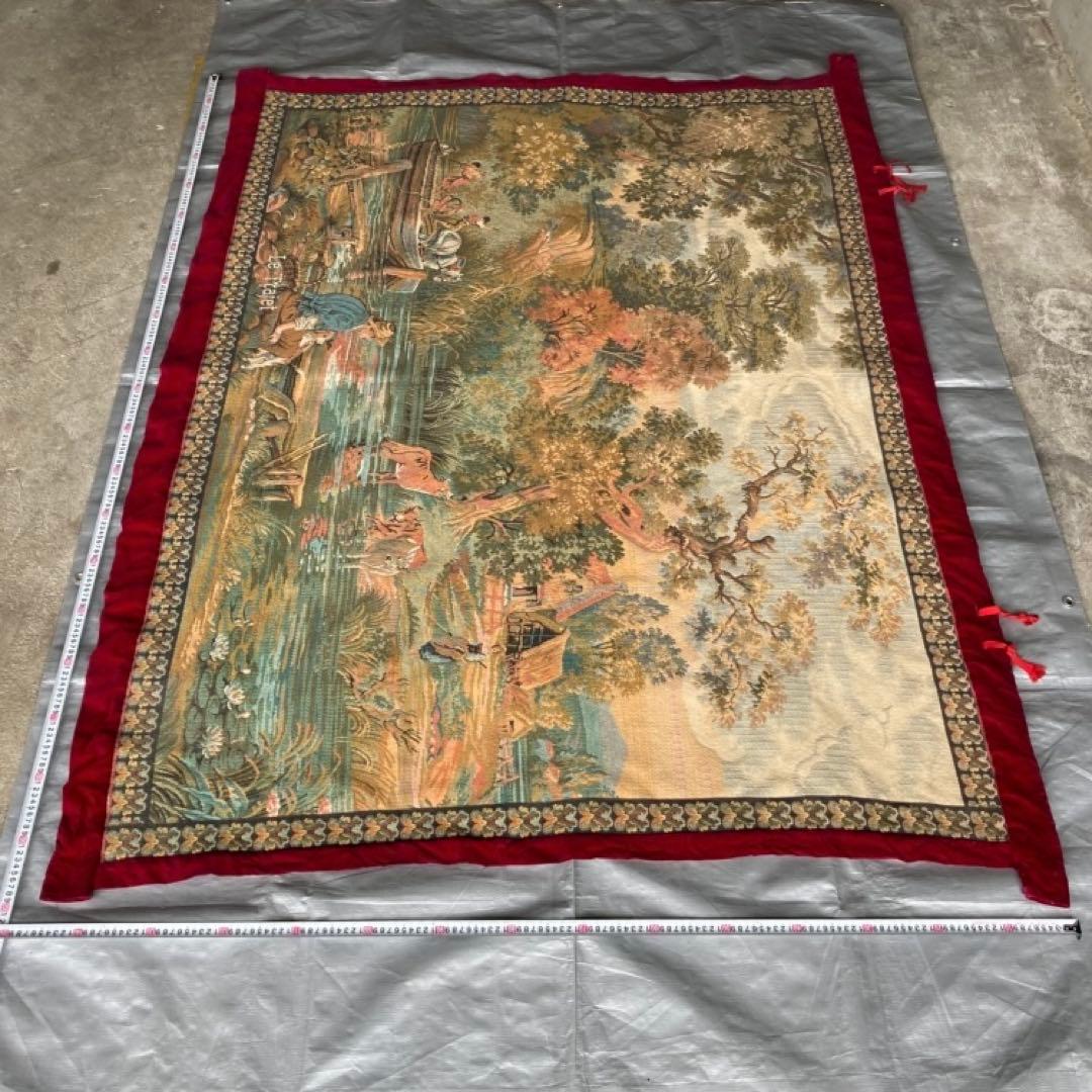 ゴブラン織 タペストリー ラグ 壁掛け 大型 特大 風景 インテリア レトロ