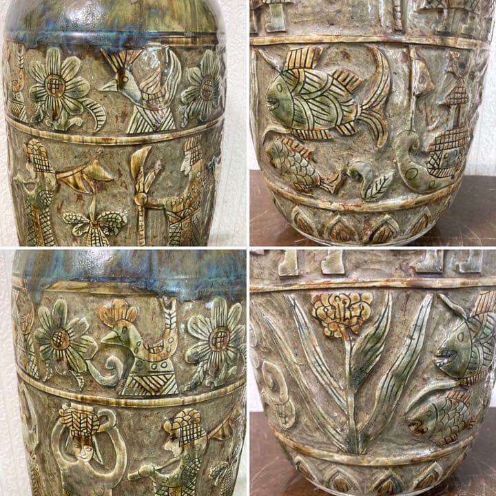 琉球古典焼エジプト紋45cm