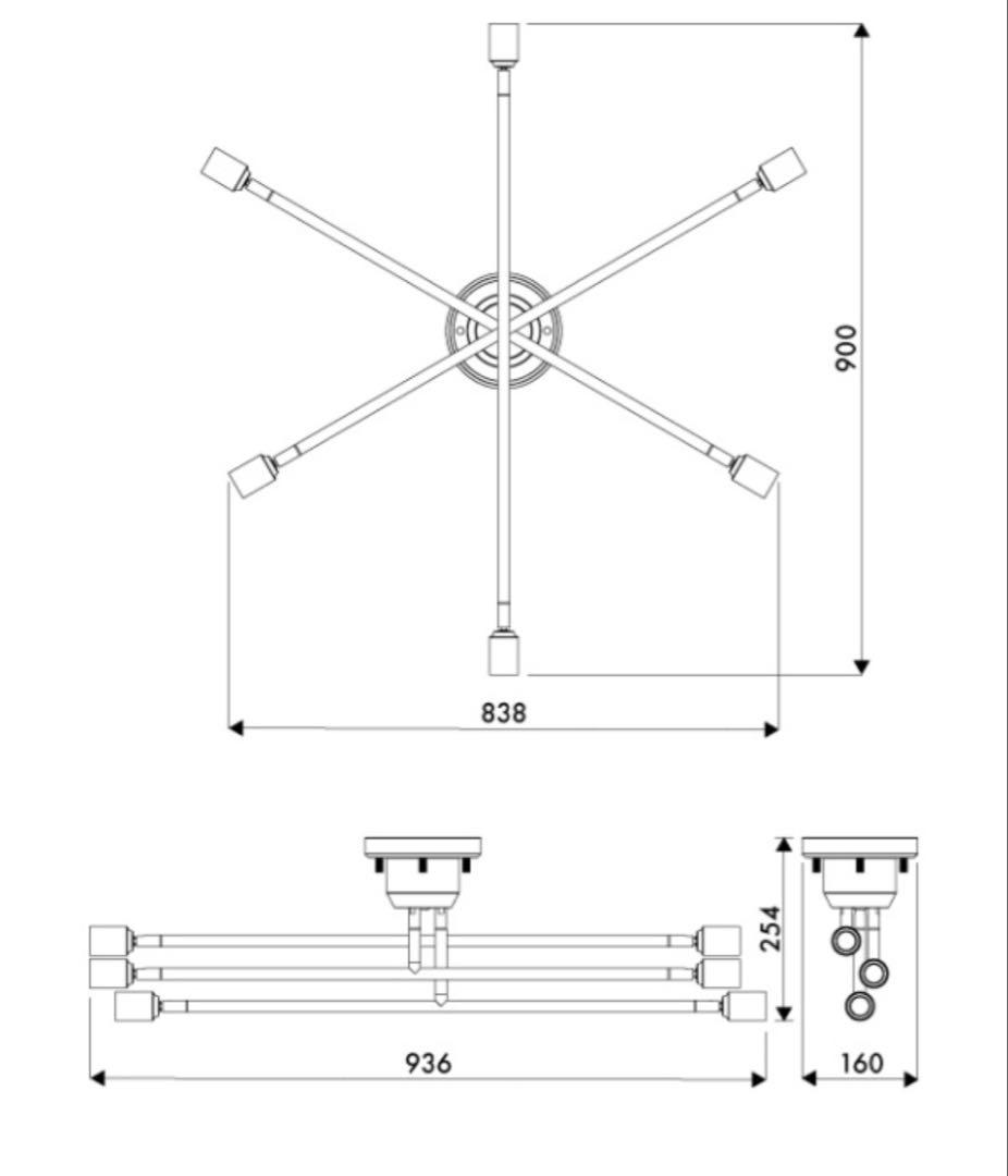 キムリック シーリングライト 6灯 ホワイト