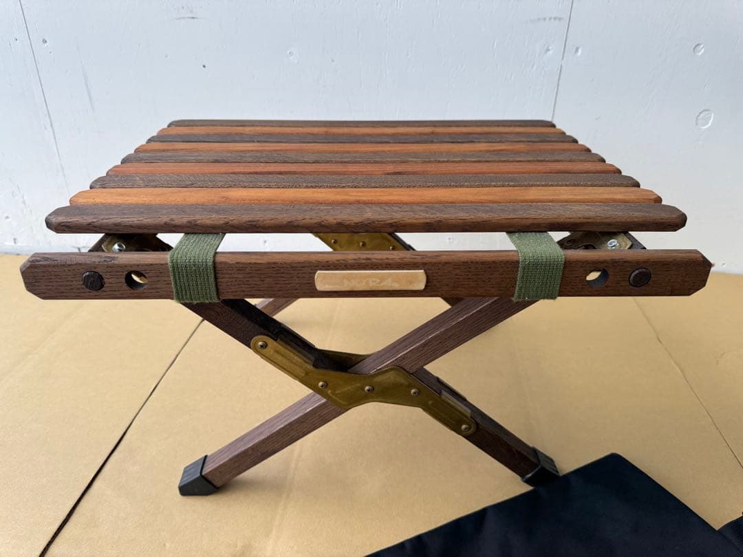 最終値下げ　 ノラズ　サイドテーブル特注品ミリタリー／ウォールナットNora's