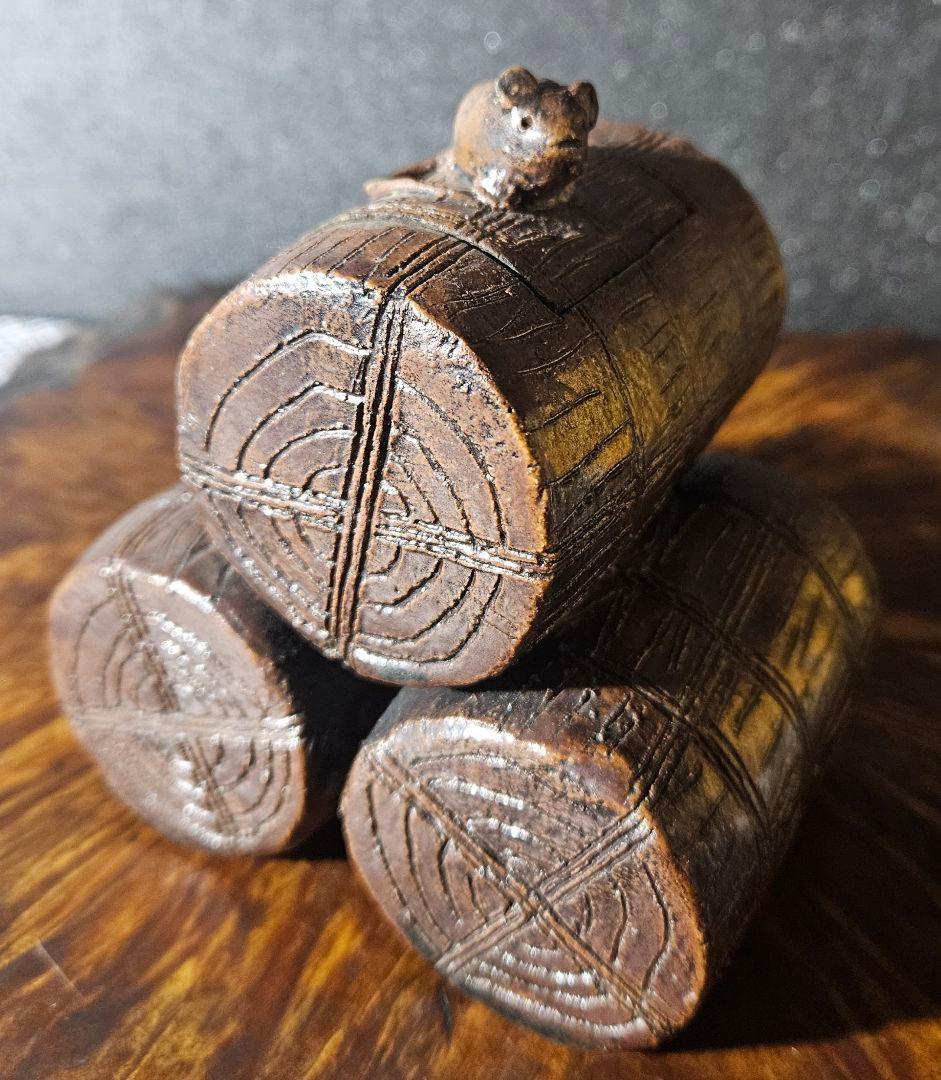 名作❗】備前焼古備前　細工物　 三俵ねずみ　ねずみ大黒　香炉 商売繁盛　子孫繁栄