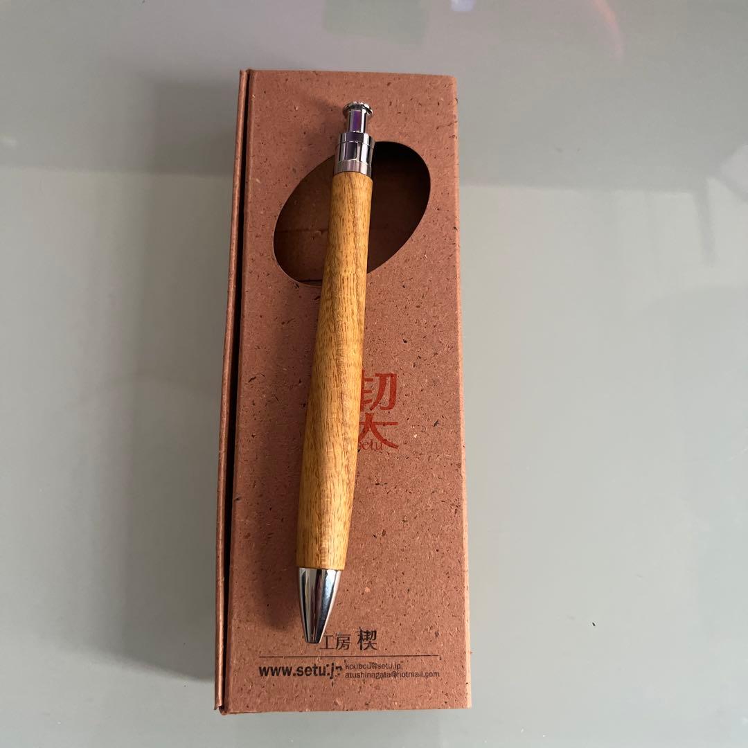 工房楔 ルーチェペン（ボールペン）漆（うるし）ちぢみ杢 木軸ペン
