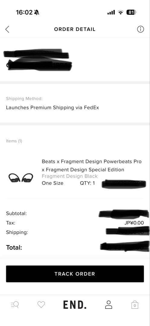 イヤホン Beats x Fragment design PowerBeats Pro