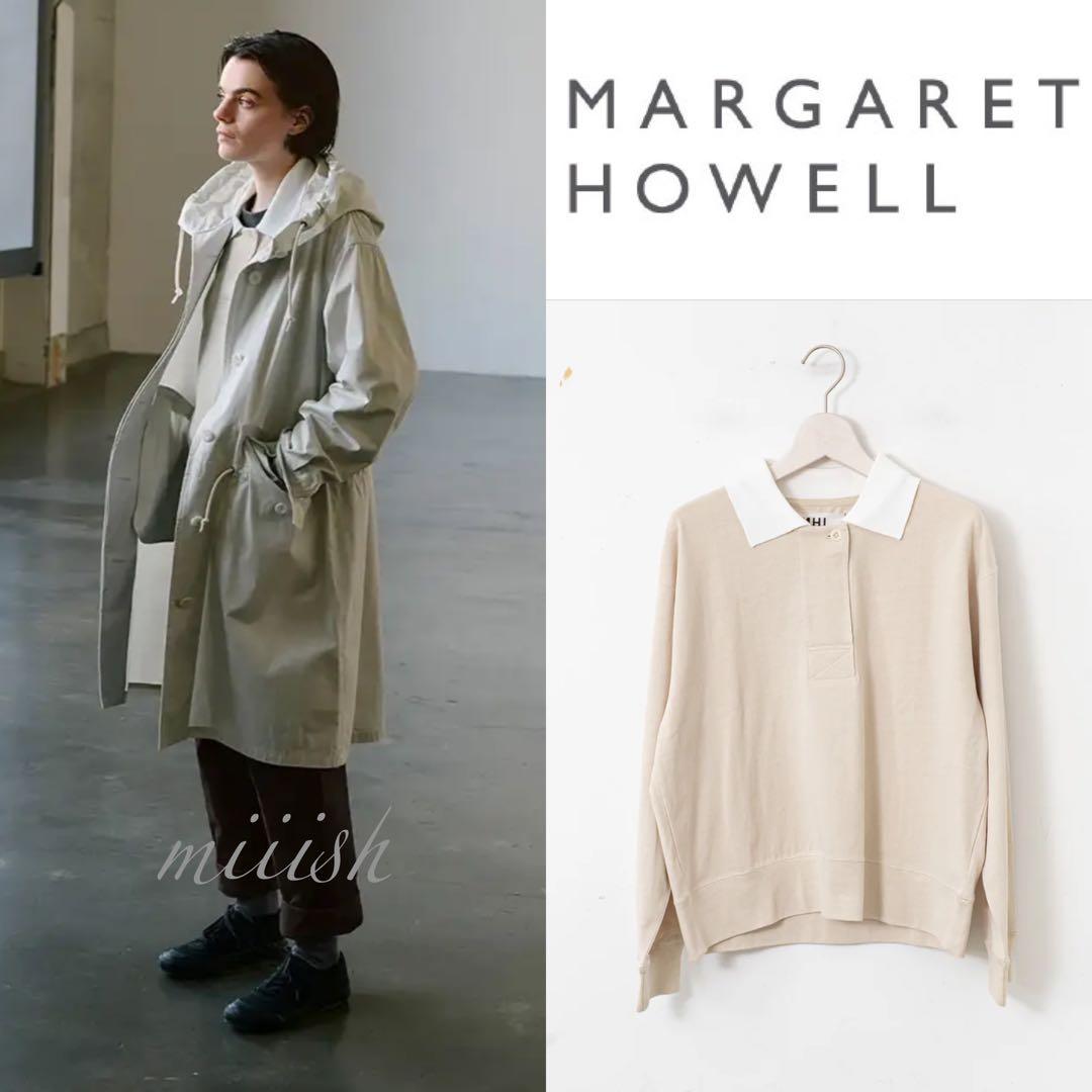 新品タグ付 2025 マーガレットハウエル エアコットン襟付きジャージー