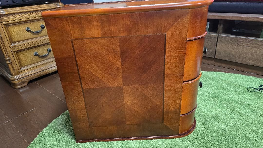 アンティーク風サイドテーブル ベッド横テーブル ソファテーブル 引き出し付き