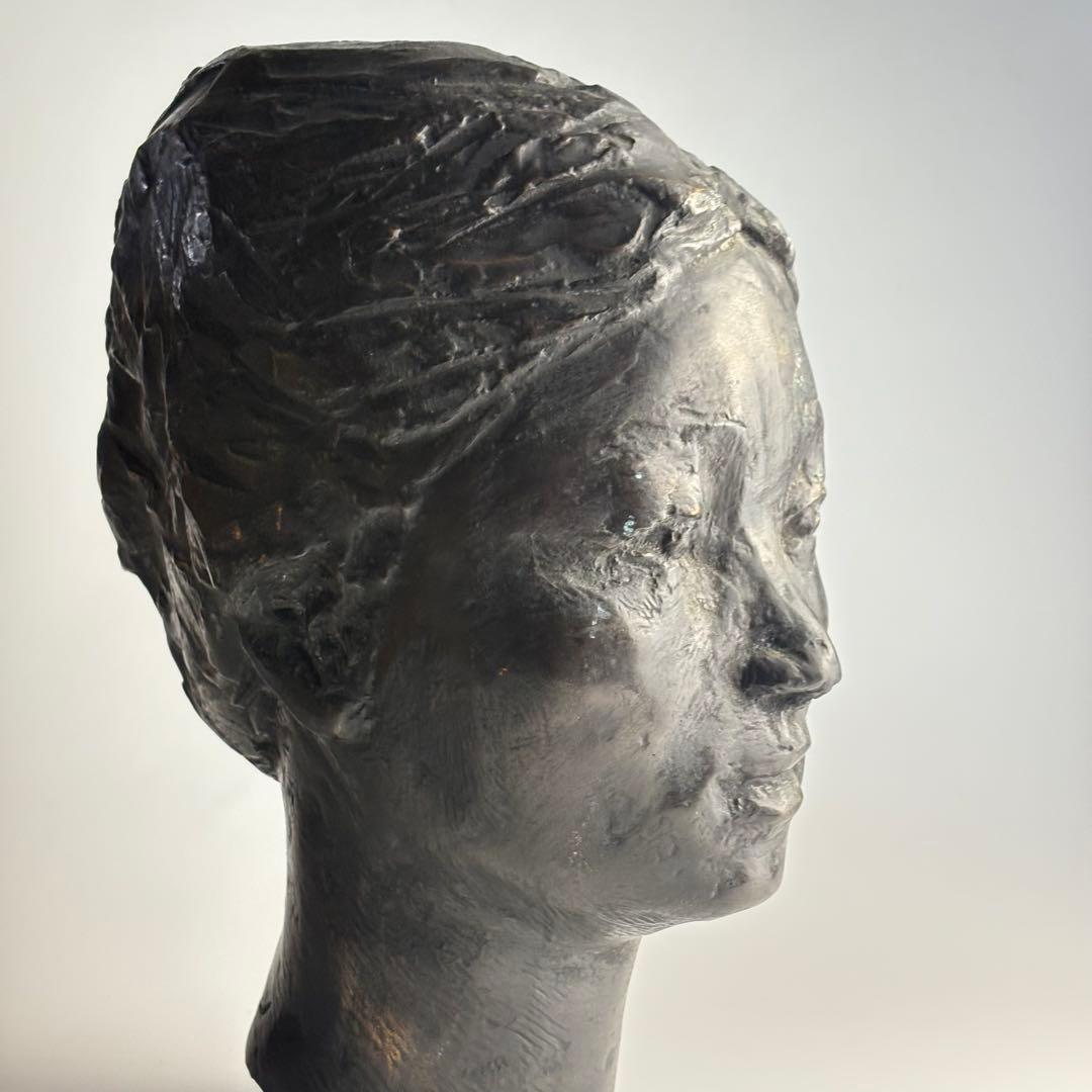 古美術 人物 置物 在銘 女性 ブロンズ オブジェ 銅器