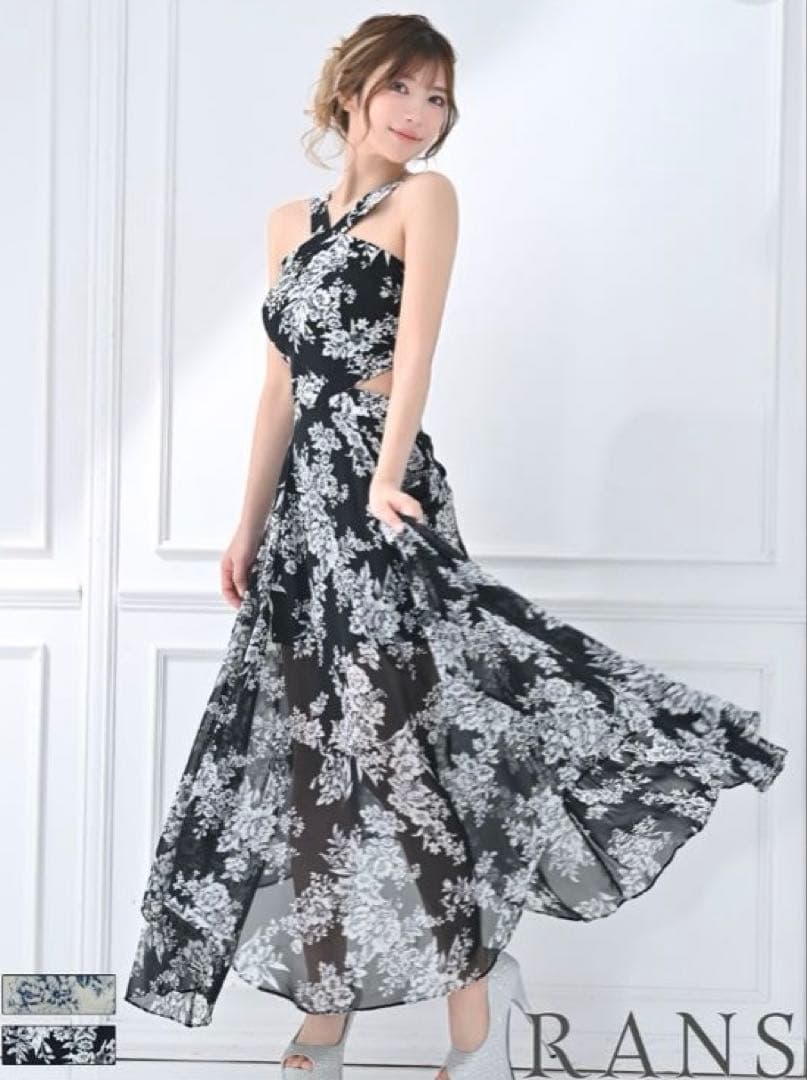 今期2.8万超美品RANSランズ高級ホルターネックドレス、ワンピースS