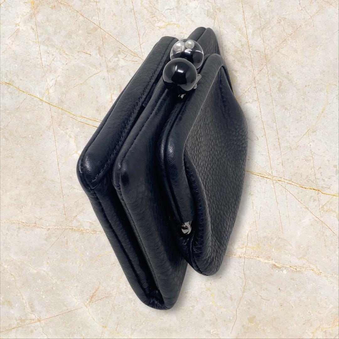 ear PAPILLONNER イアパピヨネ 財布 がま口 ブラック イア 黒