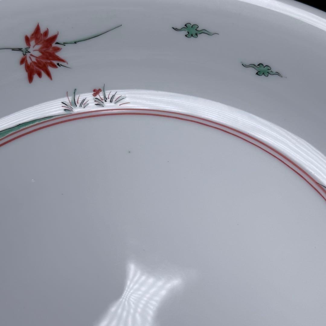 重要無形文化財指定　十三代　柿右衛門　錦　花鳥紋　菓子器　鳳凰図　26.4cm