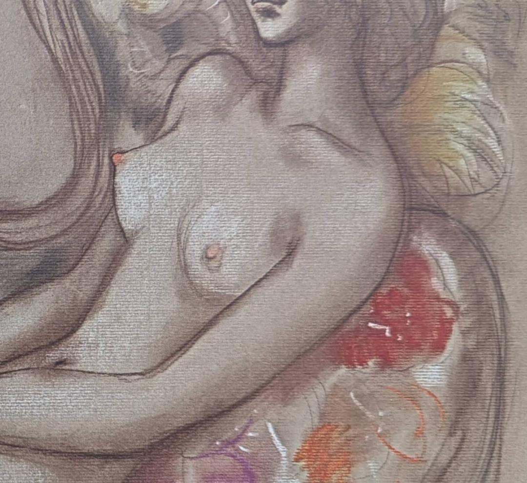 古沢岩美、「長椅子」、厳選、希少画集・額装画、限定800部、人気作品